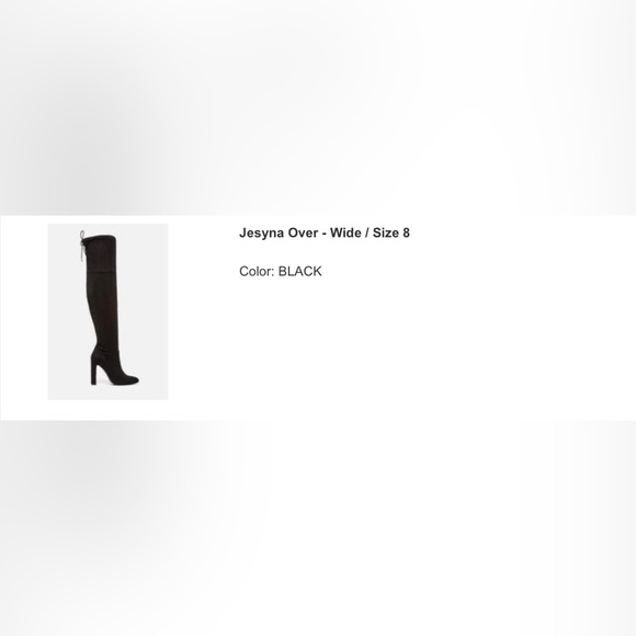 Just Fab Black Faux Suede, Stretch Over The Knee Boot **WIDE CALF** (Size 8) - Picture 5 of 5